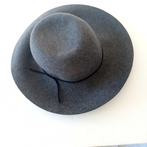 NEW  PHENIX 100% Wool Charcoal Gray Wide Brim Fedora Hat NWOT - Picture 5 of 7